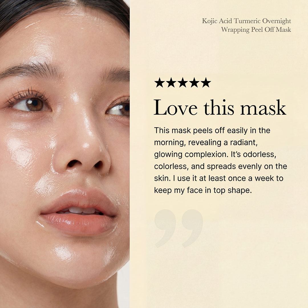 Wake Up To Clearer Skin With KOJIC ACID TURMERIC WRAPPING MASK