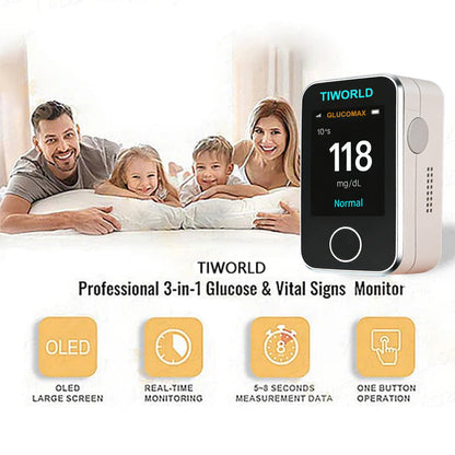 TIWORLD™ Non-Invasive Blood Glucose Monitor – 5 Seconds / 99% Accuracy