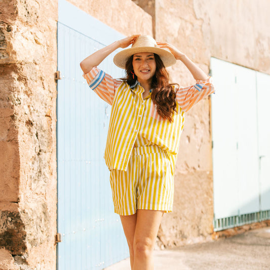 Colorful Daydreamer Bermuda Button Down