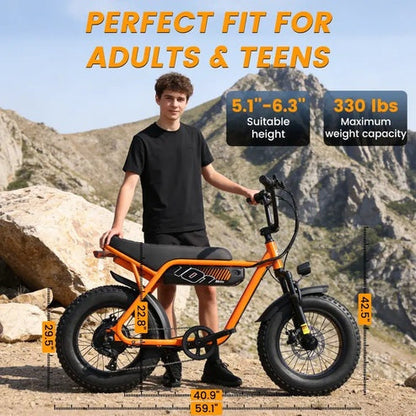 Vivitic V-101 Moped-Style Electric Bike – 1500W Fat Tire