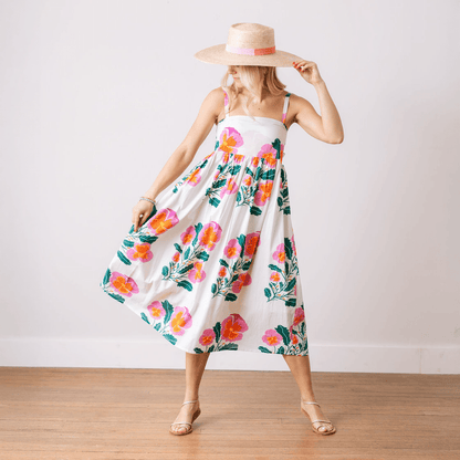 Sunshine Tienda® Pink Flower Reef Dress