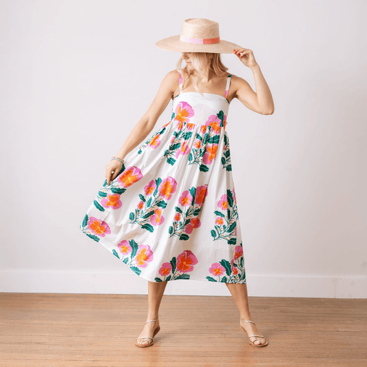 Sunshine Tienda® Pink Flower Reef Dress