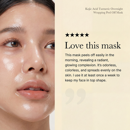 Wake Up To Clearer Skin With KOJIC ACID TURMERIC WRAPPING MASK